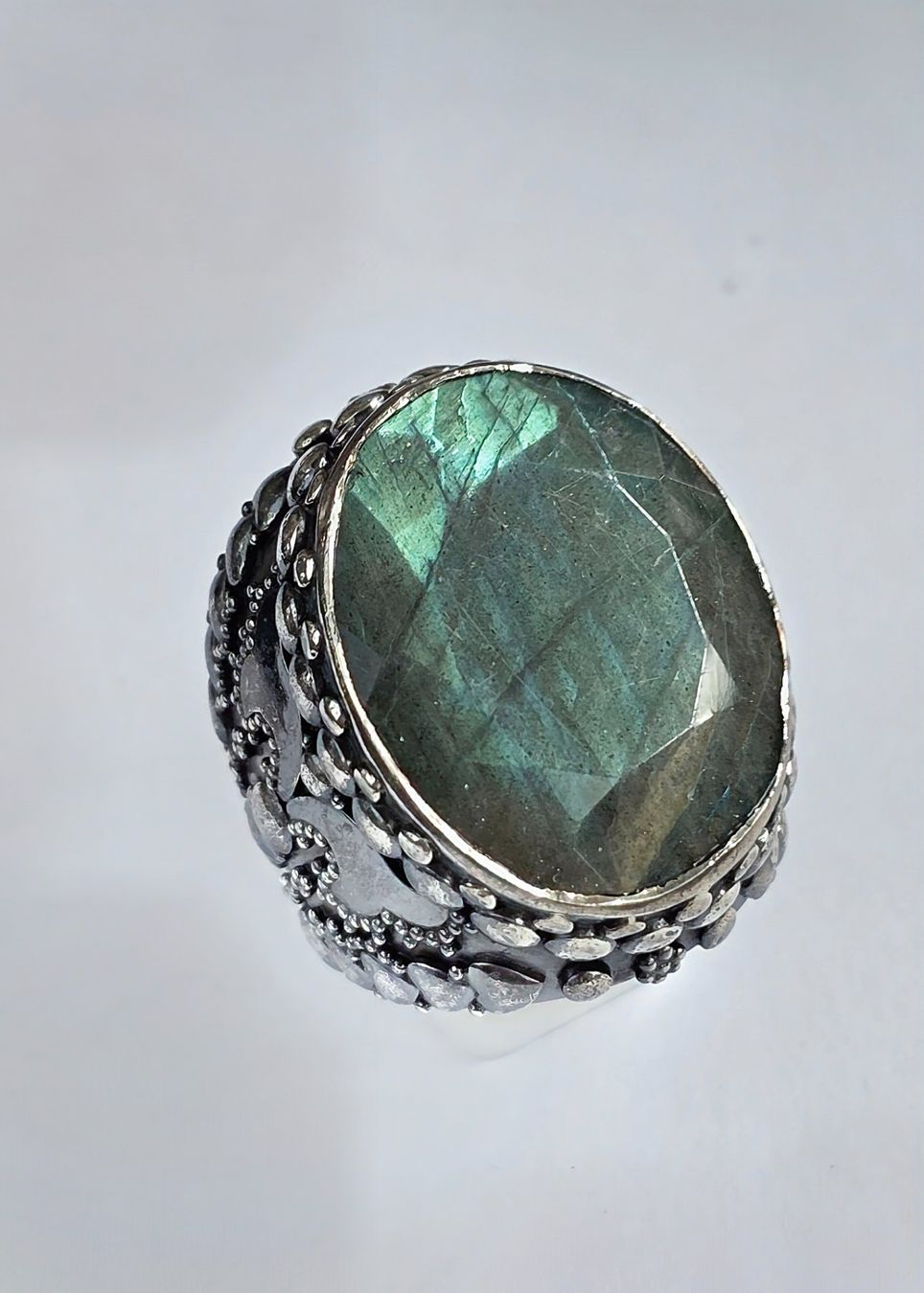 Anelli: Silberring mit grossem Labradorit, einzigartiges Schmucks... – Nuovo (secondo la descrizione) da Zürich venduto da Bieter04 4