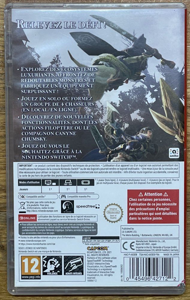 Giochi: Nintendo Switch - Monster Hunter Rise – Usato da Oetwil am See venduto da Blue_Gecko 2