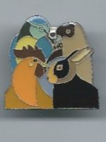 Vogel, Hase, Hahn, Pin