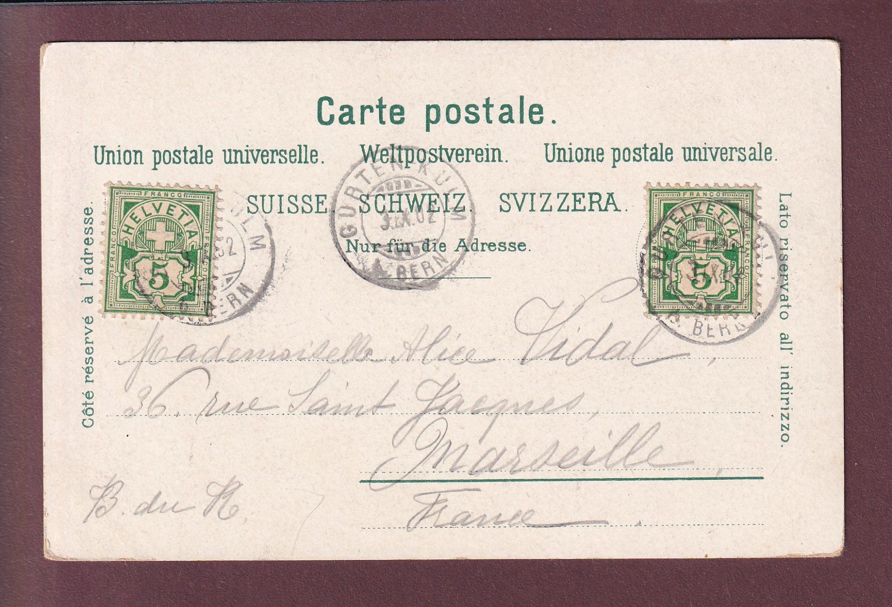 Cartoline postali: BERN - Bärengraben - 1902 – Usato da Pully venduto da nicecards 1