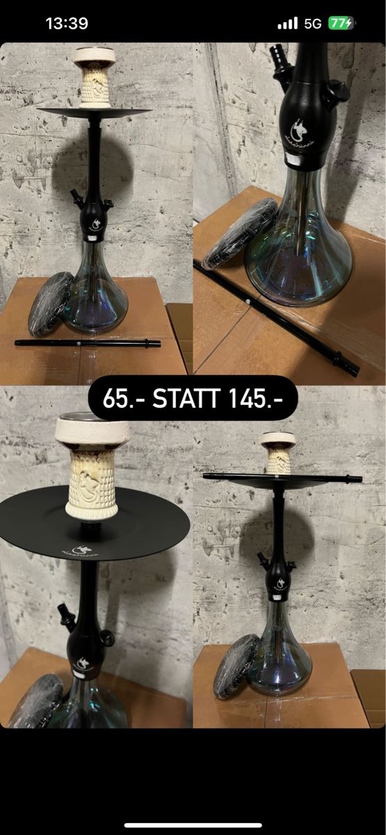 Wasserpfeifen: Dschinni Chucky Black voll Set – Neu (gemäss Beschreibung) aus Kriens von Delikanli1 1