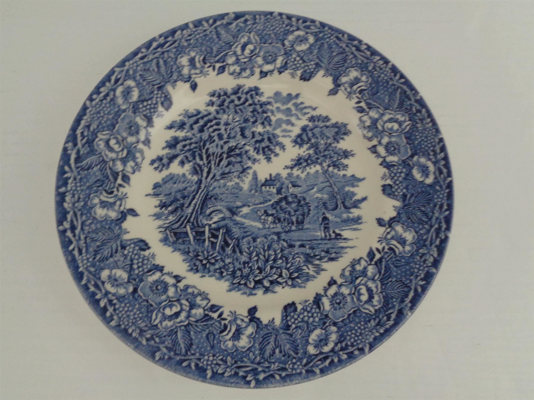 Teller: 6 Dessertteller - Ironstone England blau – Gebraucht aus Chur von omonia 1