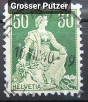 MA11) 113z, Sitzende  Helvetia Abart, grosser Putzer Lp