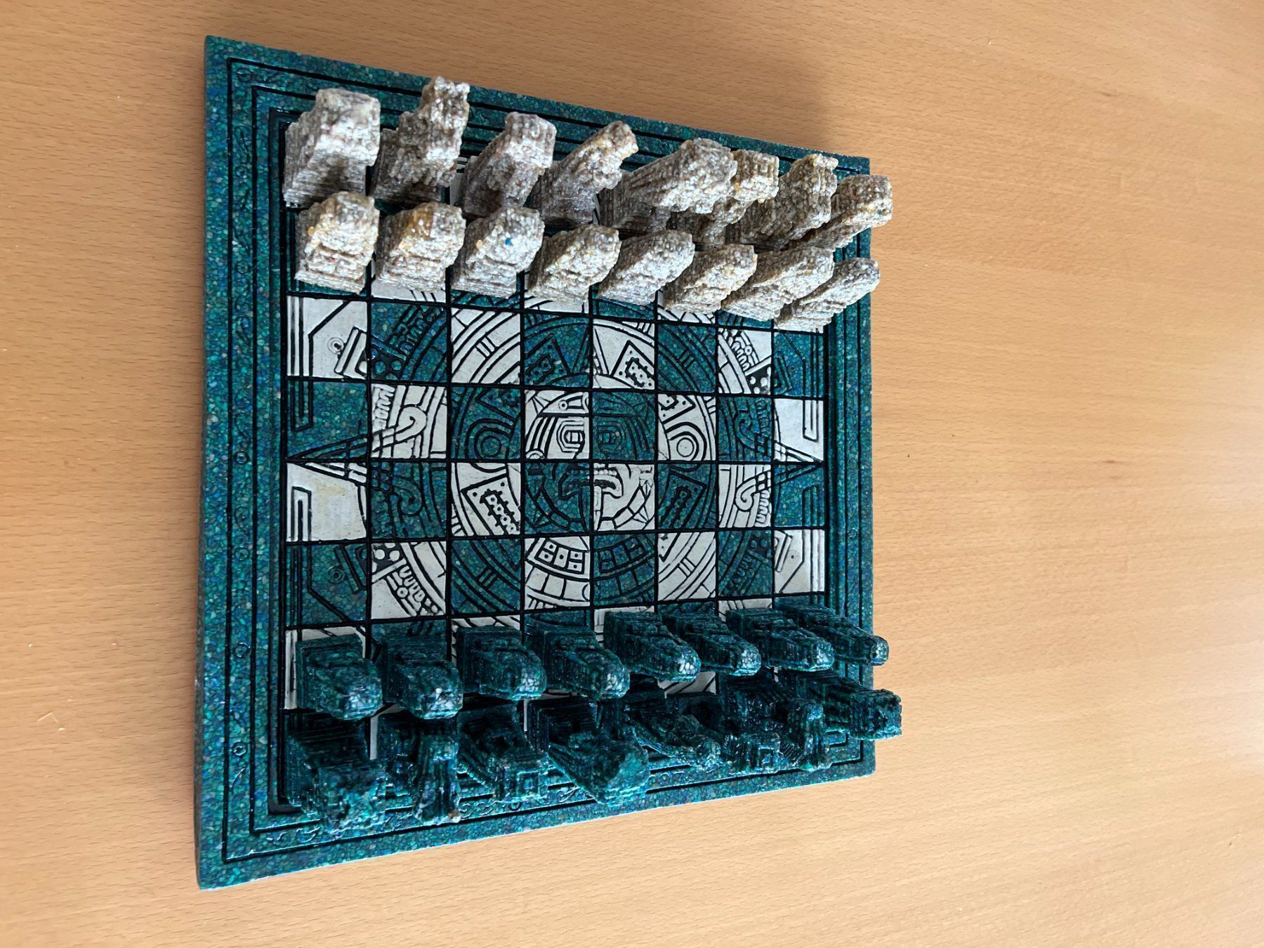 Giochi: Jeu d'échecs Aztec-Maya malachite – Nuovo (secondo la descrizione) da Prez-vers-Noréaz venduto da JOCO1963 4