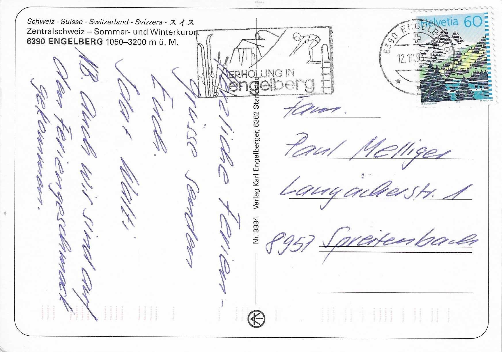 Cartoline postali: Engelberg OW – Usato da Rothrist venduto da Stranglehold 1
