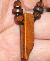 Halskette Y-936 – Tigerauge mit Holz