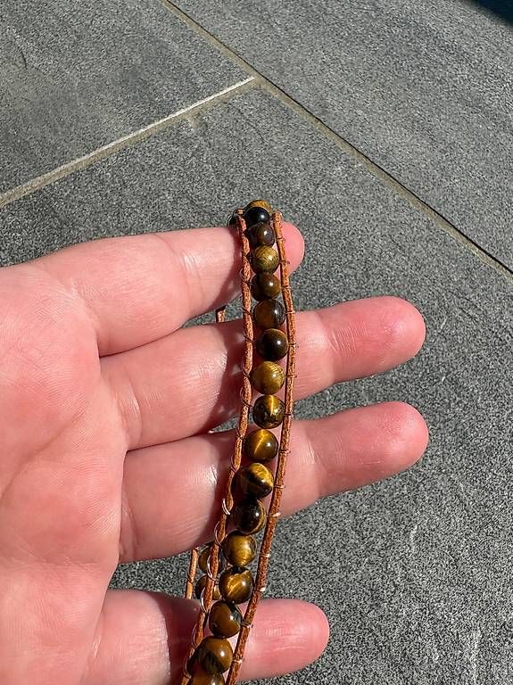 Armbänder & -reifen: Bracciale macrame con pietra occhio di tigre – Gebraucht aus Salorino von Ann_db 2