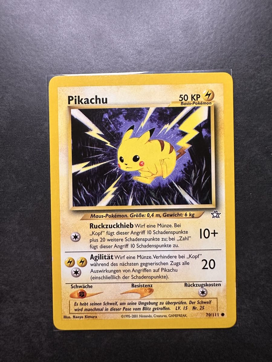Pokémon Sammelbilder & Trading cards: Pokémon Pikachu 70/111 DE 2001 – Neu (gemäss Beschreibung) aus Walliswil b.Wangen von Swiss-Trading-Bros