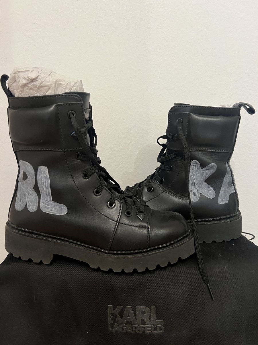 Karl Lagerfeld Scarpe da donna: Stiefel Karl Lagerfeld Leder – Usato da Niederhasli venduto da aleksandra.st
