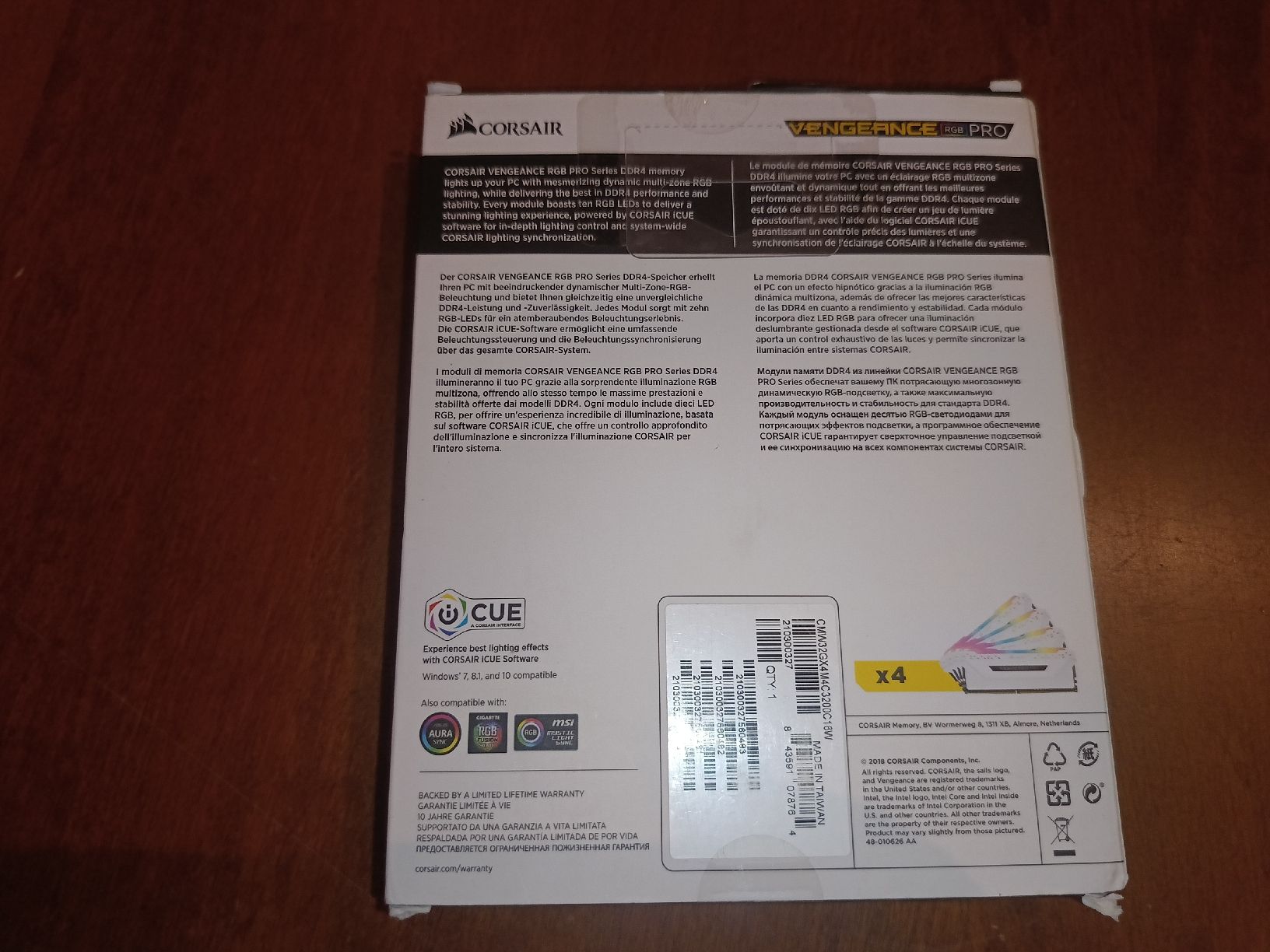 Corsair Memoria / RAM: ram ddr4 32gb 4x 8go – Usato da Plan-les-Ouates venduto da Mathias_c 4