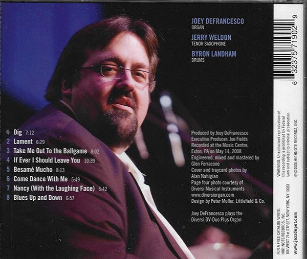 CDs: JOEY DeFRANCESCO JOEY D! Jazz CD – Gebraucht aus Zürich von m7lx 1
