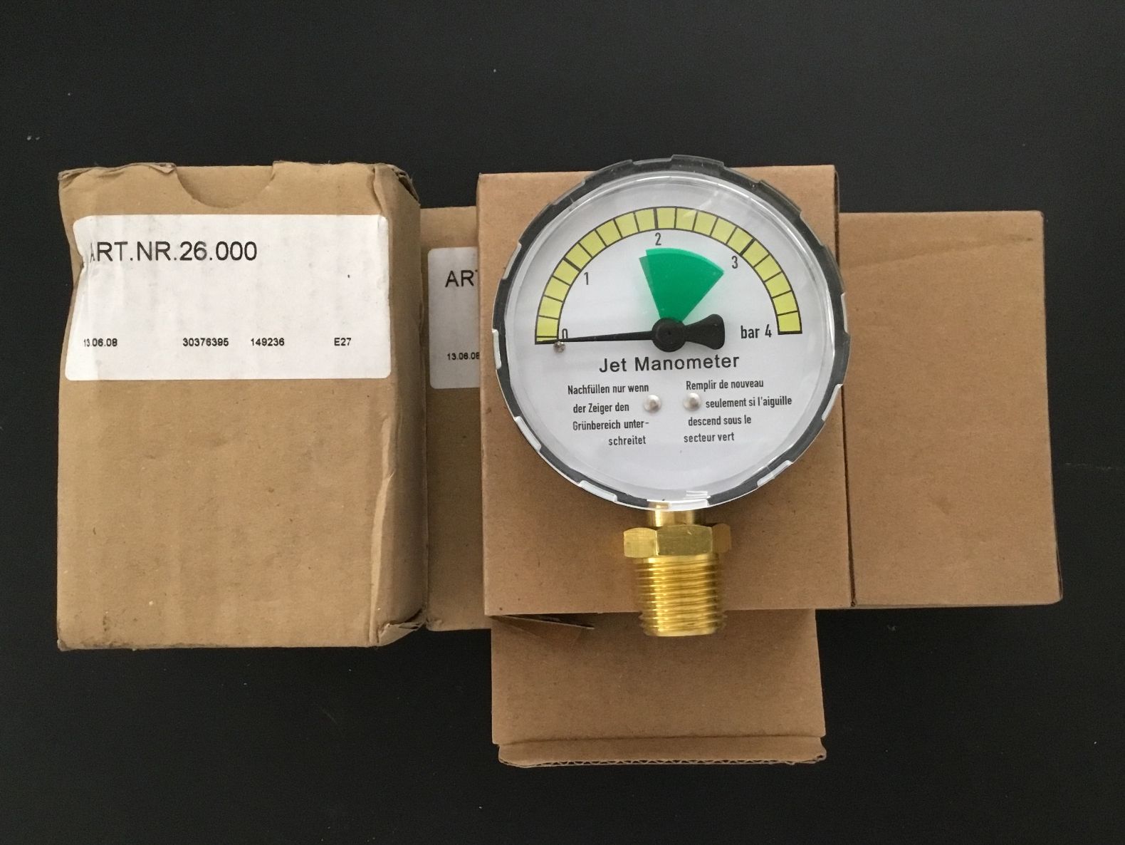 Misurare: IMI Hydrometer Manometer 0 bis 4 bar Neu – Nuovo e nell'imballaggio originale da St. Margrethen SG venduto da alfapeugeot10 1