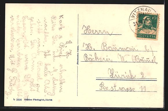Cartoline postali: AK Vitznau, Park-Hotel, 1929 – Usato da Berlin venduto da bartko-reher 1