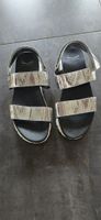 Silberne Sommersandalen Gr. 38 Voile Blanche Plateau