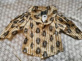 Steampunk Bluse Collectif *NEU* cameo beige/braun