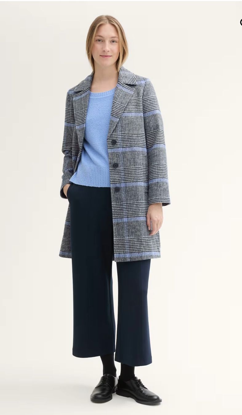 Tom Tailor Cappotti: Tom Tailor Langer karierter Mantel – Nuovo (secondo la descrizione) da Luzern venduto da Sommer_26 1