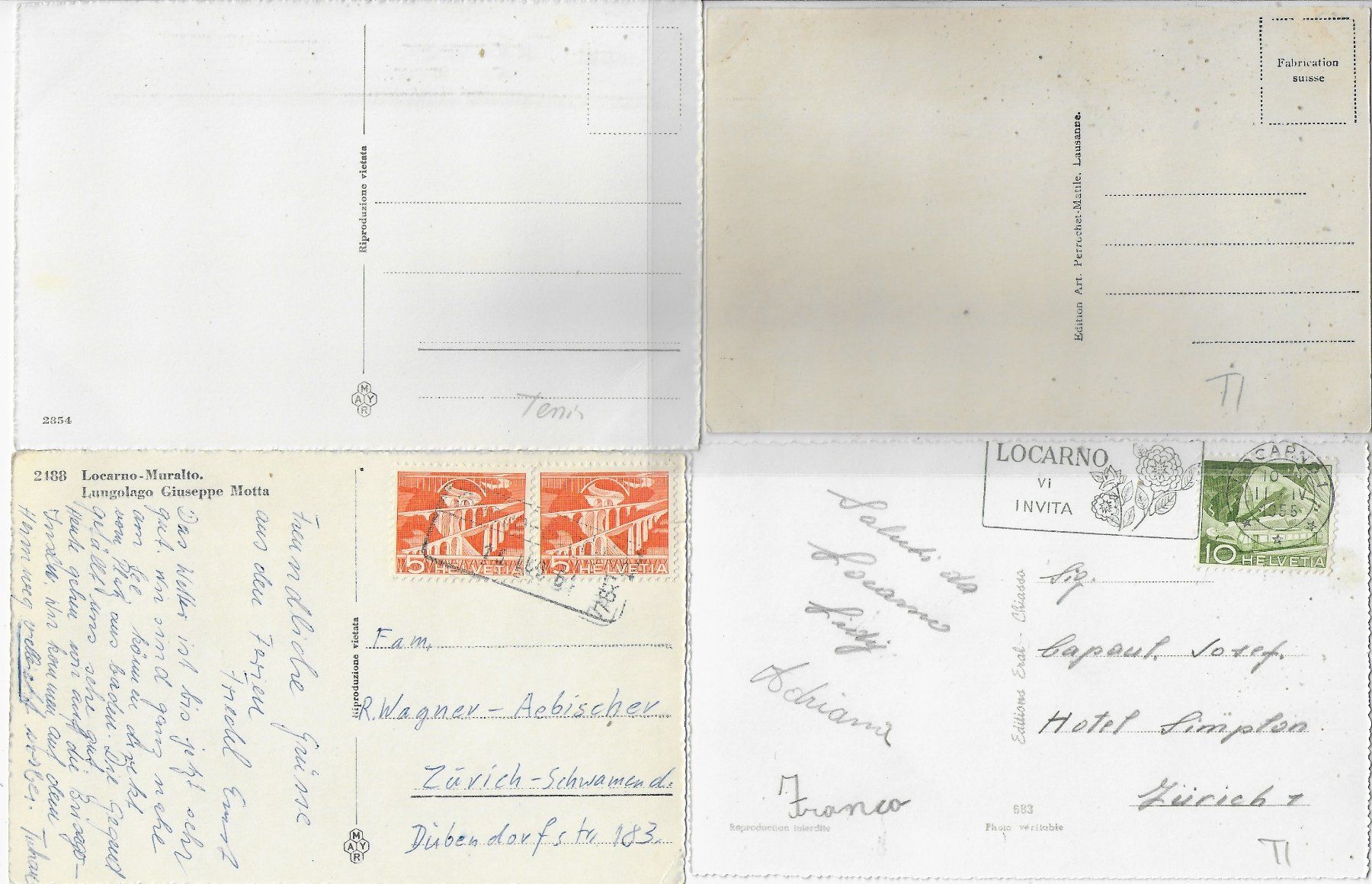 Cartes postales: 4 AK - Locarno – D'occasion à Ettingen par Kartenplanet 1