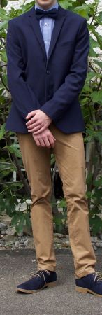 H&M Blazer dunkelblau Skinny Fit