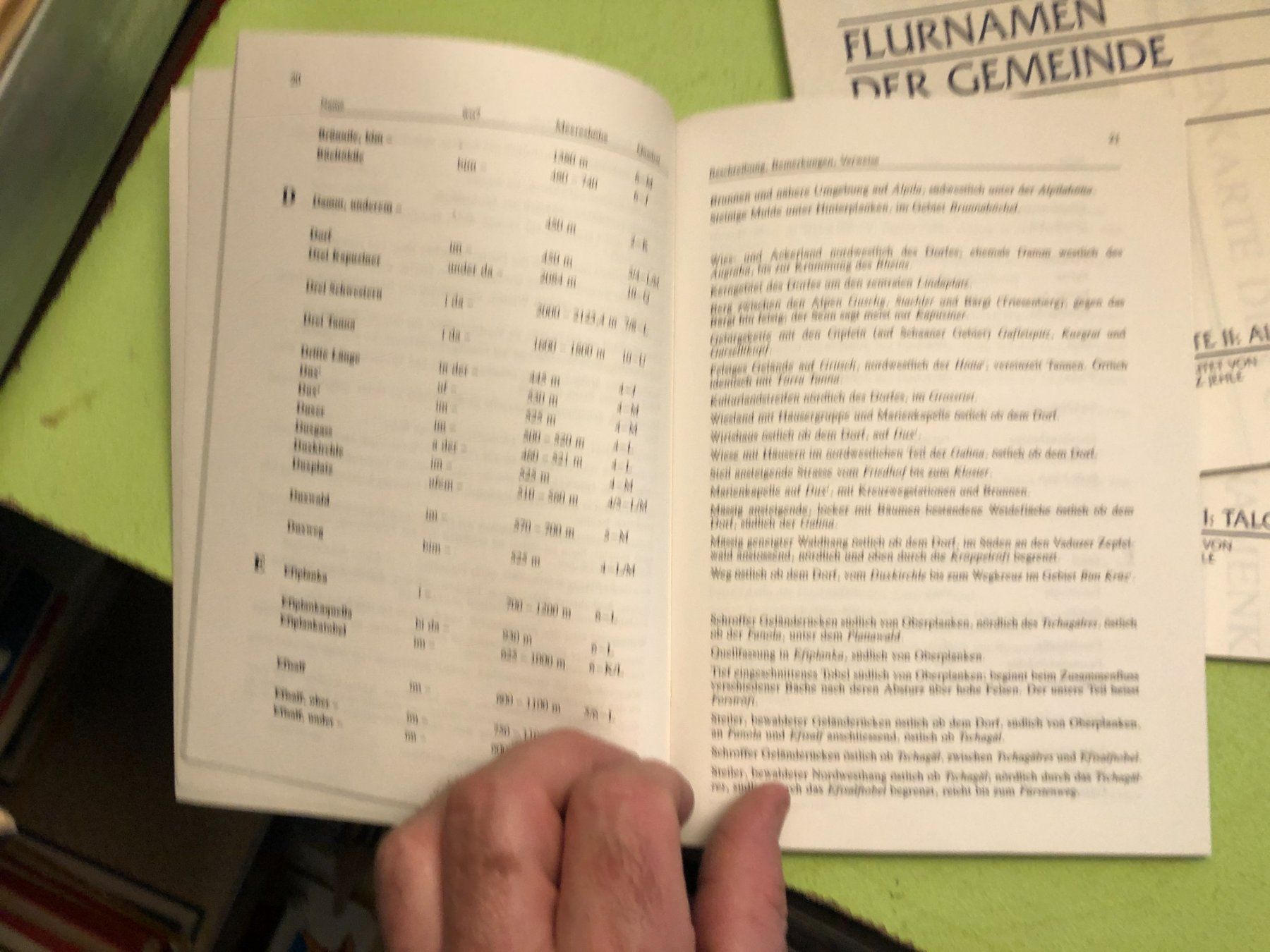Tinte: Lorenz Jehle: Flurnamen der Gemeinde Schaan. – Usato da Zürich venduto da allp 3