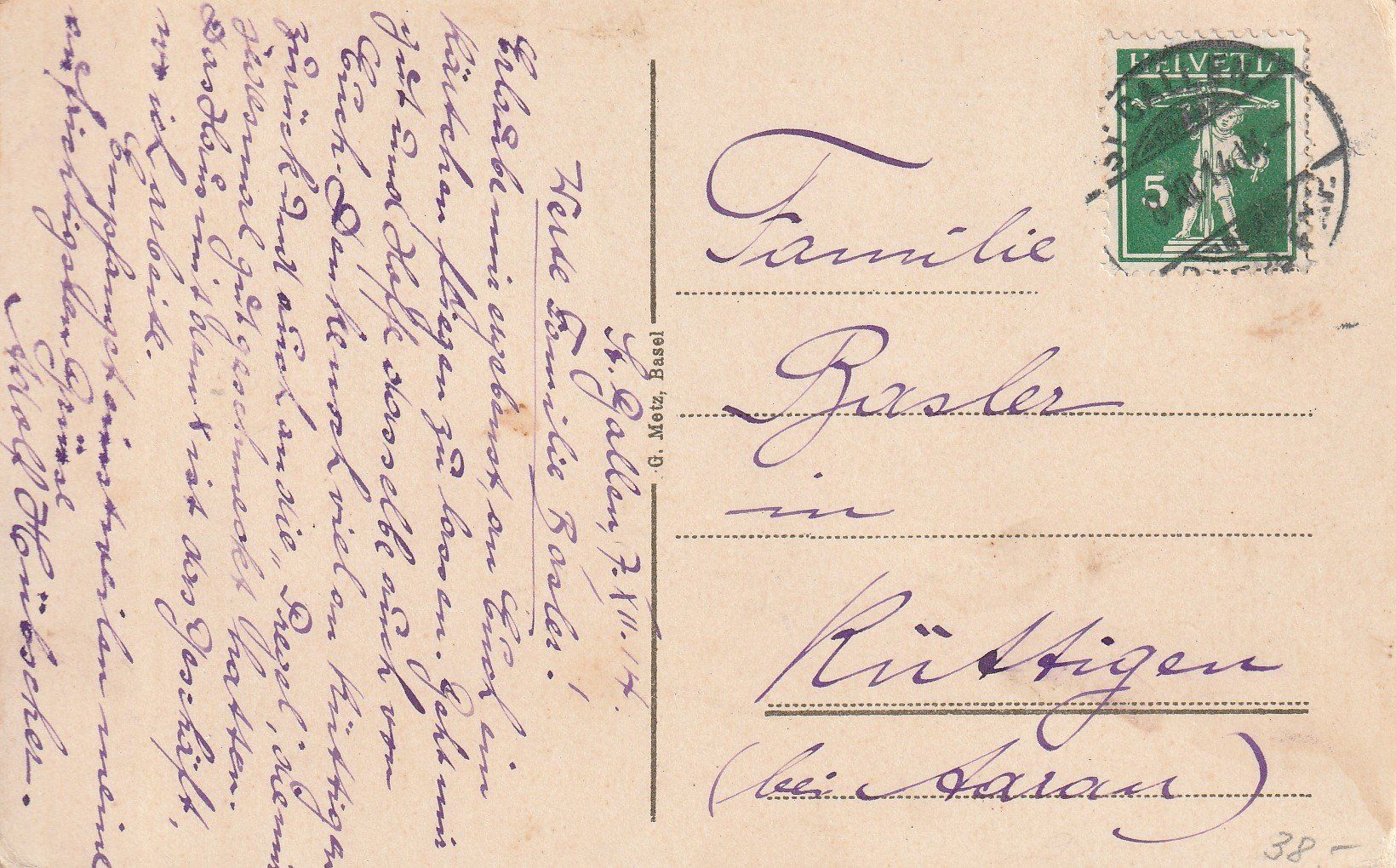 Cartes postales: St.Gallen- St.Leonhardstrasse  1914 – D'occasion à uttwil par Koehlerfred 1