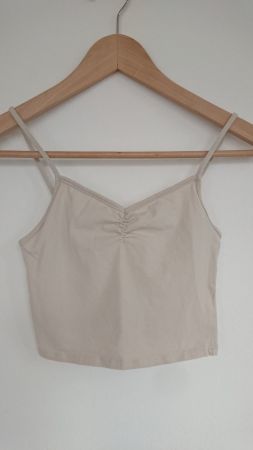 Damen Crop Top DIVIDED H&M Gr. XXS Beige