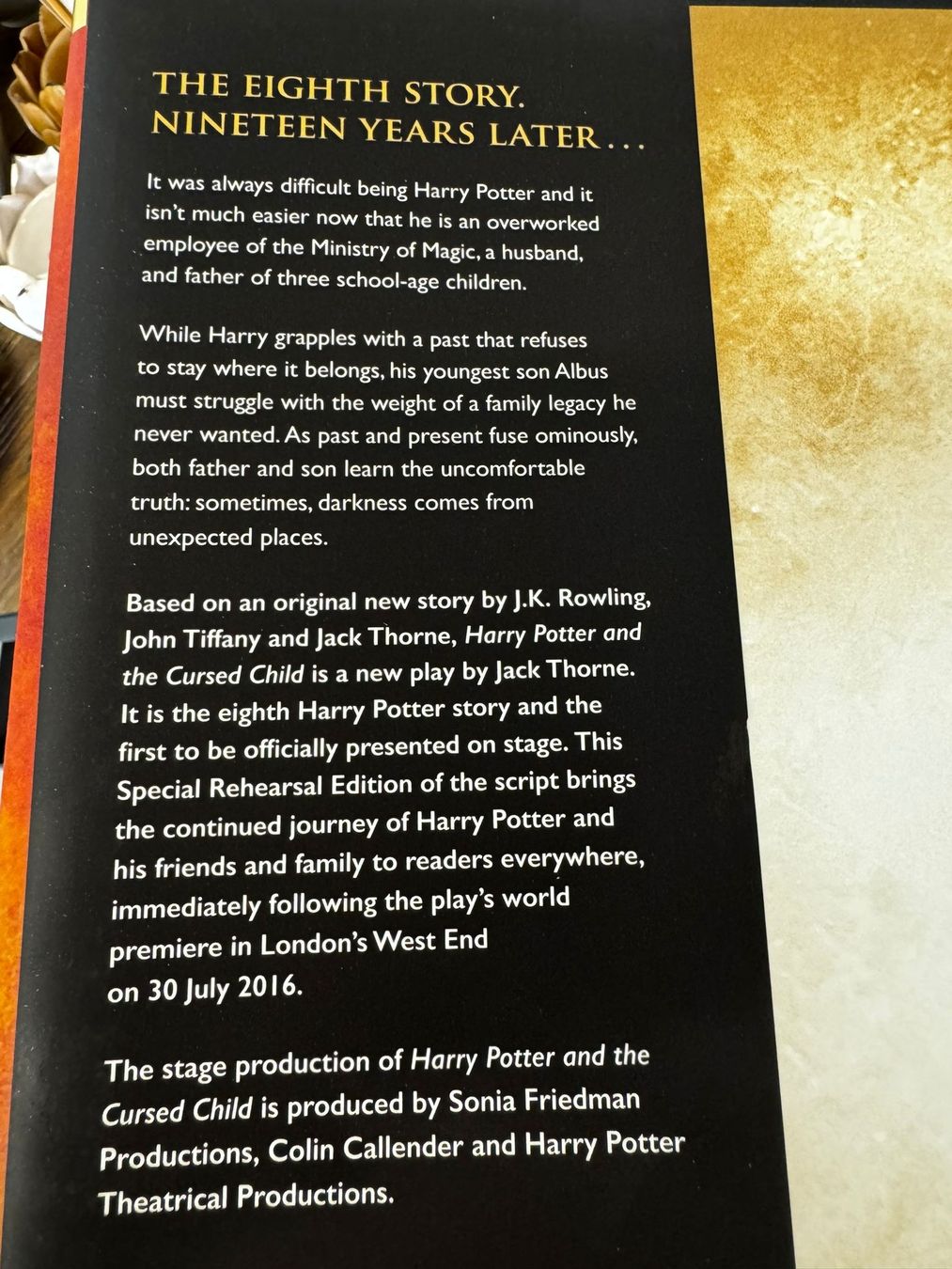 Libri: Harry Potter and the Cursed Child Englisch – Nuovo (secondo la descrizione) da Egg b. Zürich venduto da Brocki_Insel_Egg 2