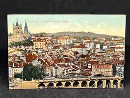 Lausanne. Grand pont et Cathédrale