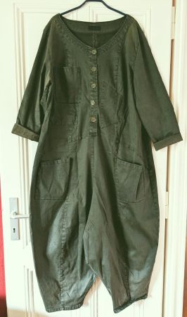 KEKOO : Combinaison oversized vert olive Lagenlook 2XL-3XL