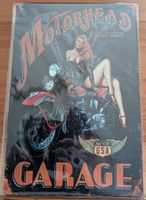 Motorrad Pin-up/ A4 Blechschild /Deko-Schild, neu