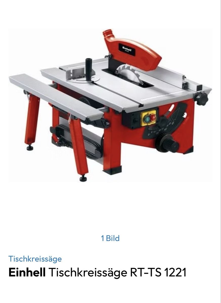 Einhell Scies: Einhell Tischkreissäge RT-TS 1221 – Neuf avec emballage d'origine à Sisseln AG par Daeha1