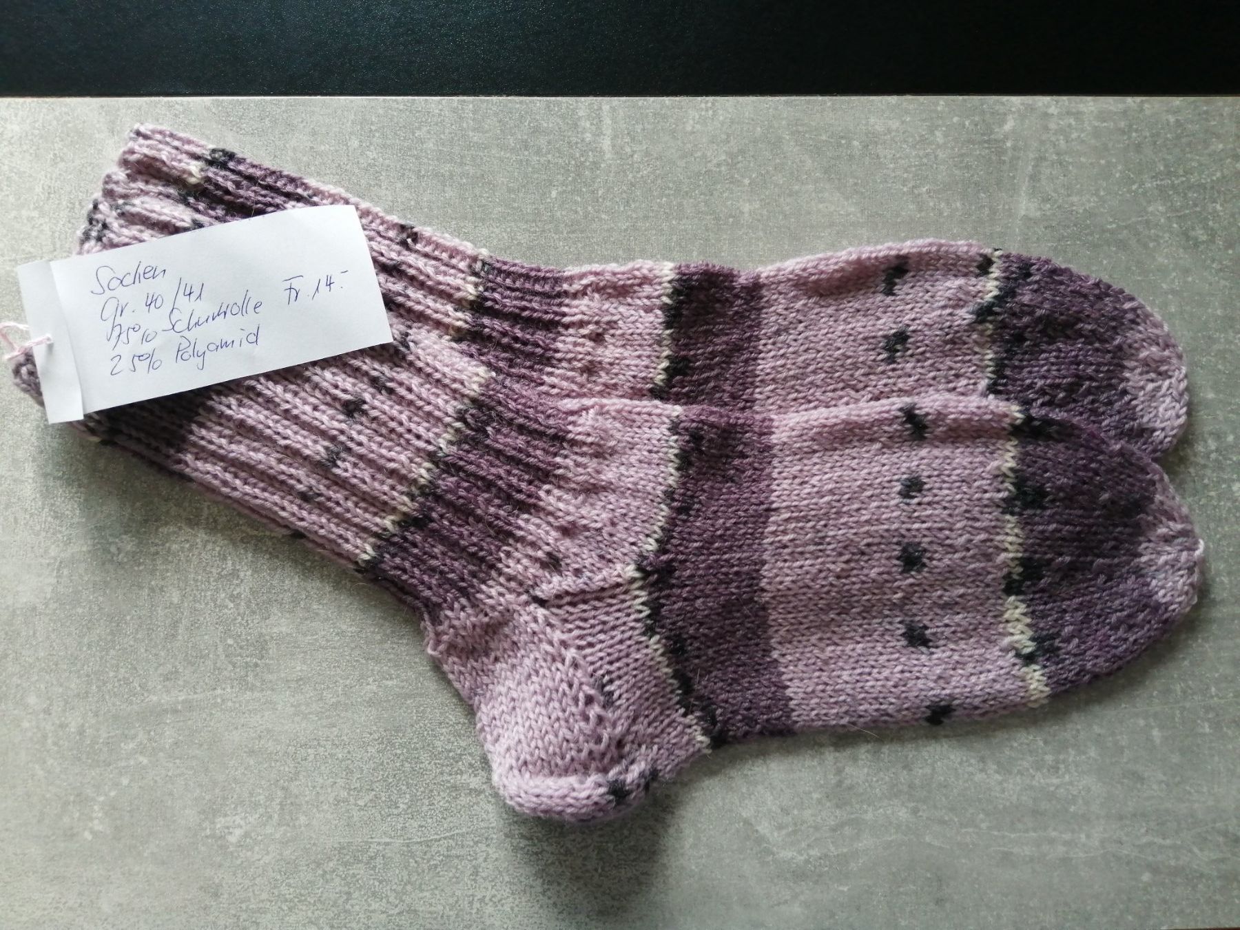 Socken: Socken handgestrickt, Grösse: 40/41 – Neu (gemäss Beschreibung) aus Altstätten SG von willipatricia