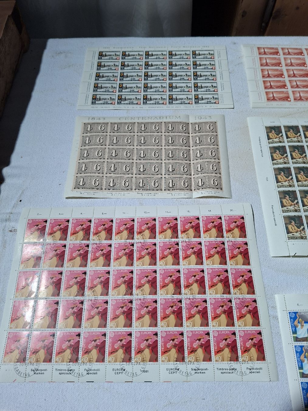Tutti i francobolli: 10 Bogen/Teilbogen mit Ersttag Stempel – Nuovo (secondo la descrizione) da Masein venduto da Vintagericcardo 1