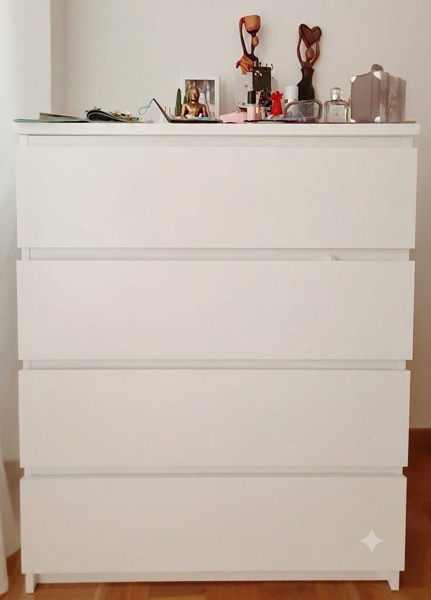 MALM Kommode mit 4 Schubladen, weiß, 80x100 cm (Gebraucht) in Zürich für CHF 50 – nur Abholung auf Ricardo kaufen