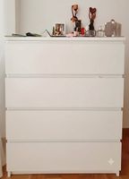 MALM Kommode mit 4 Schubladen, weiß, 80x100 cm