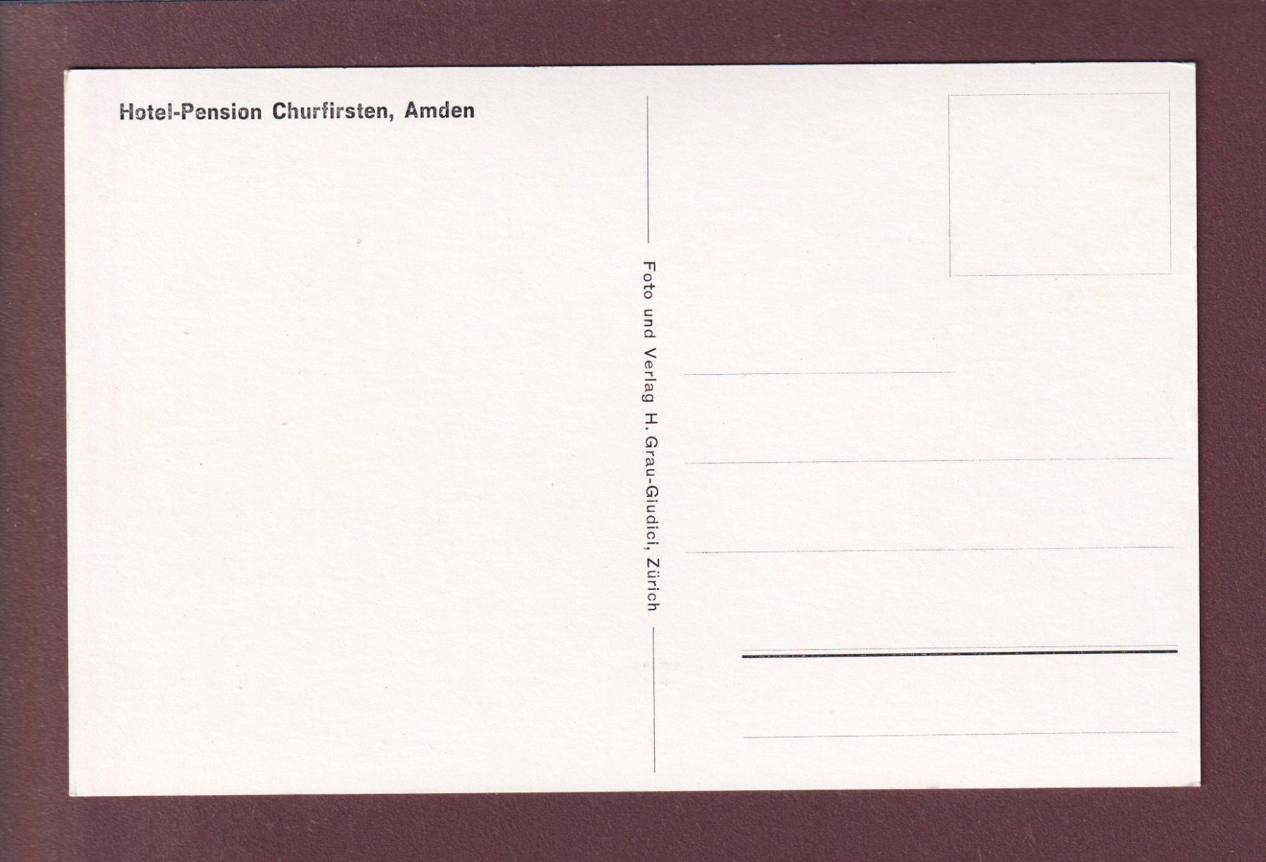 Cartoline postali: AMDEN - Hotel Churfirsten – Usato da Pully venduto da nicecards 1
