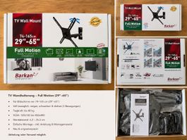 TV-Wandhalterung Barkan Full Motion 29”–65” (74–165 cm) – Ne