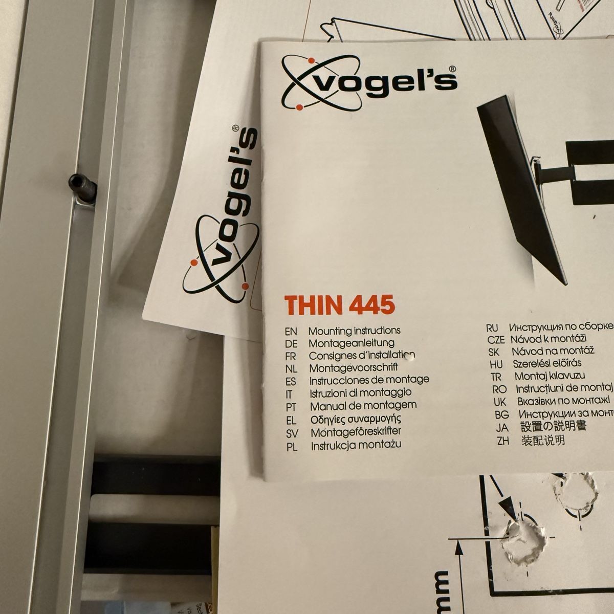Supporti a parete: Vogels Thin 445 Schwarz – Usato da Baden venduto da uzumaki94 4