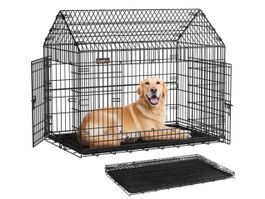 Faltbarer Hundekäfig mit Doppeltür für grosse Hunde