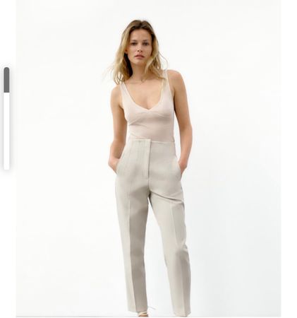 Zara Hose beige Klassiker Gr L neu