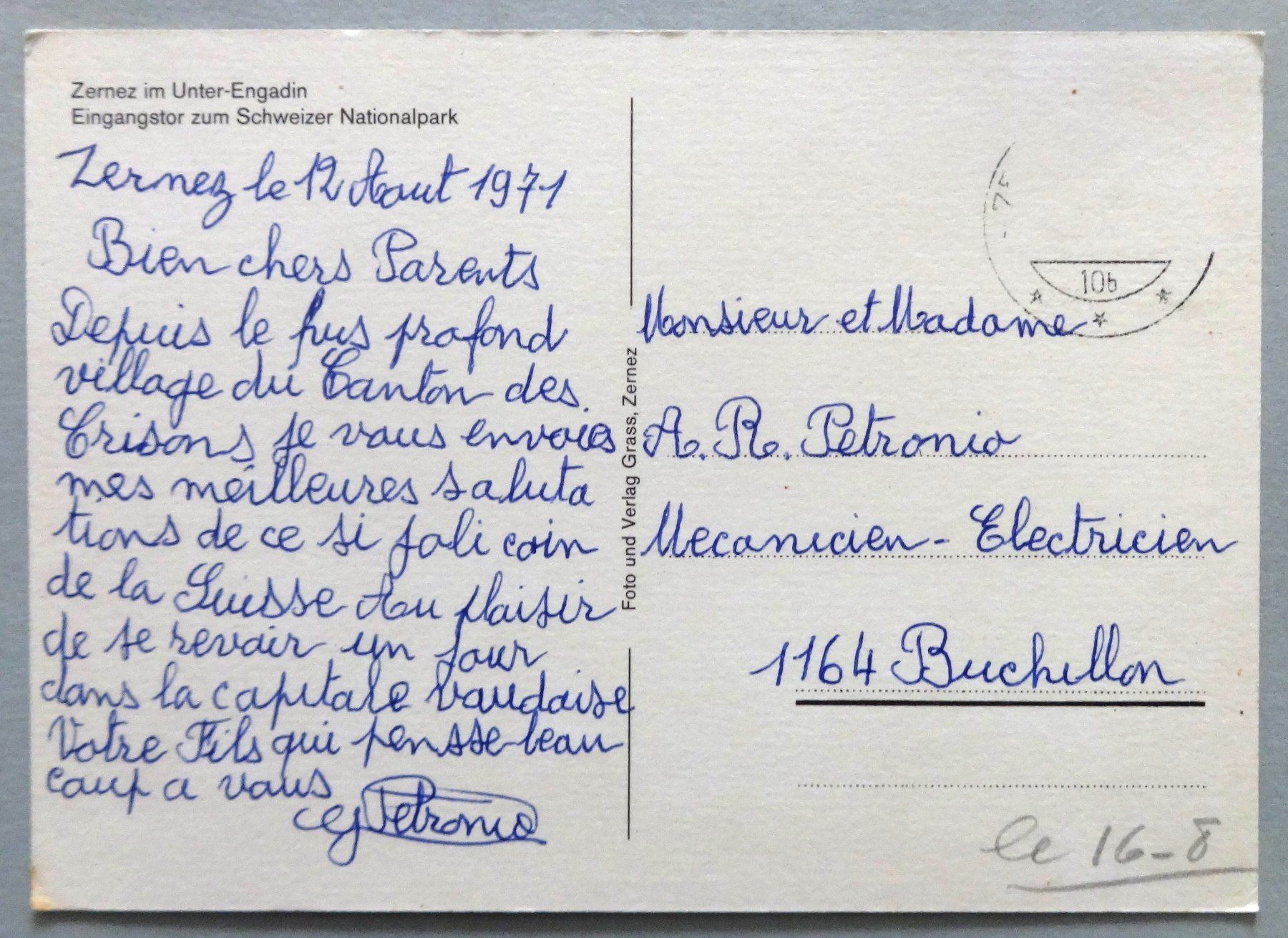 Cartoline postali: Zernez in Unter-Engadin – Difettoso da Fétigny venduto da Billy2miny 1