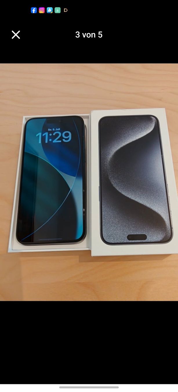 Apple Telefoni cellulari / Smartphones: iPhone 15 pro Max (256 GB), Blue Titanium – Usato da Wohlen b. Bern venduto da Libero66 2
