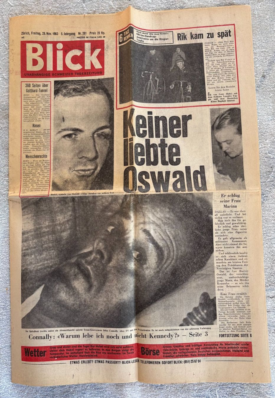Riviste & Magazine: BLICK VOM 29. NOVEMBER 1963 – Usato da Ostermundigen venduto da Wyatt-Earp