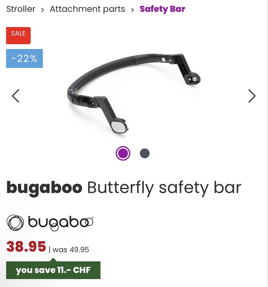 Bugaboo Kinderwagen: Bugaboo Butterfly bumper bar – Neu (gemäss Beschreibung) aus Pfäffikon SZ von happy.life 1