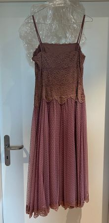 Festliches Kleid mit Jacke  -  Spitze, Altrosa, Grösse 36