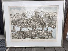 Historischer Murerplan Zürich 1576  gerahmt