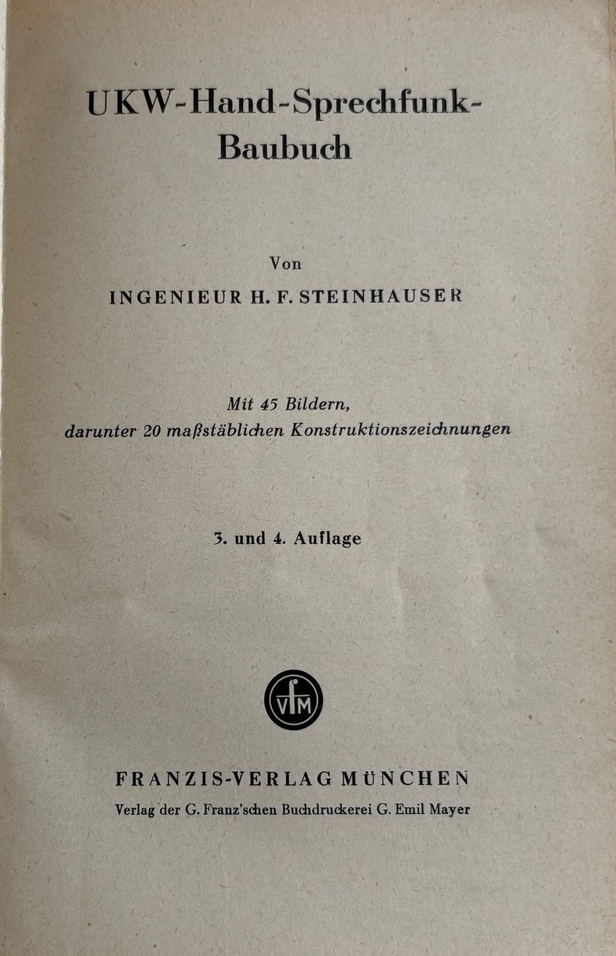 Radiocomunicazione: UKW-HAND-SPRECHFUNK-BAUBUCH – Usato da Ostermundigen venduto da wini63 1