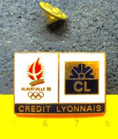 OLYMPIA PIN ALBERTVILLE ENAMEL GOLDIG CL