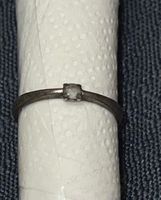 Vintage Silber Ring mit Zirkonia Stein