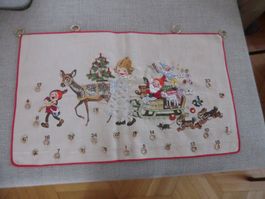 Vintage Adventskalender zum Aufhängen, süsses Design!