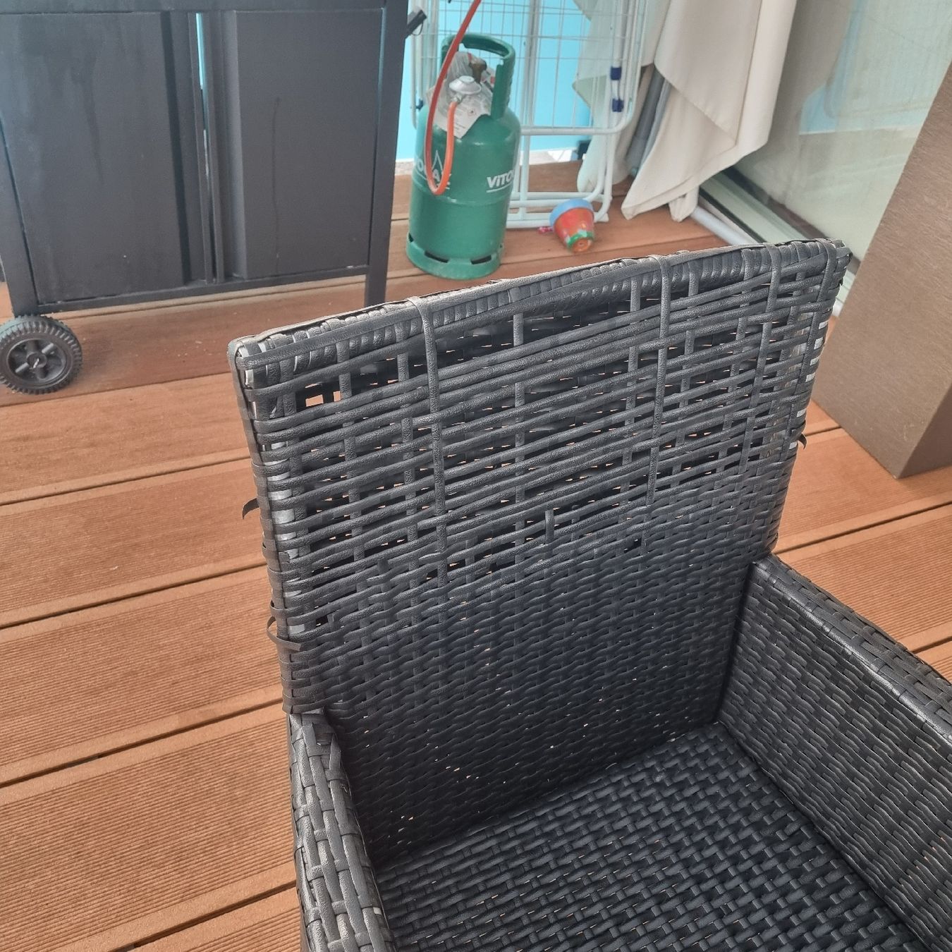Set di tavolo e panche: Rattan Esstisch mit Stühlen – Usato da Aettenschwil venduto da jepe24 2